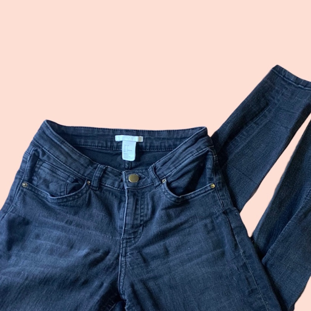H&M black washed skinnies